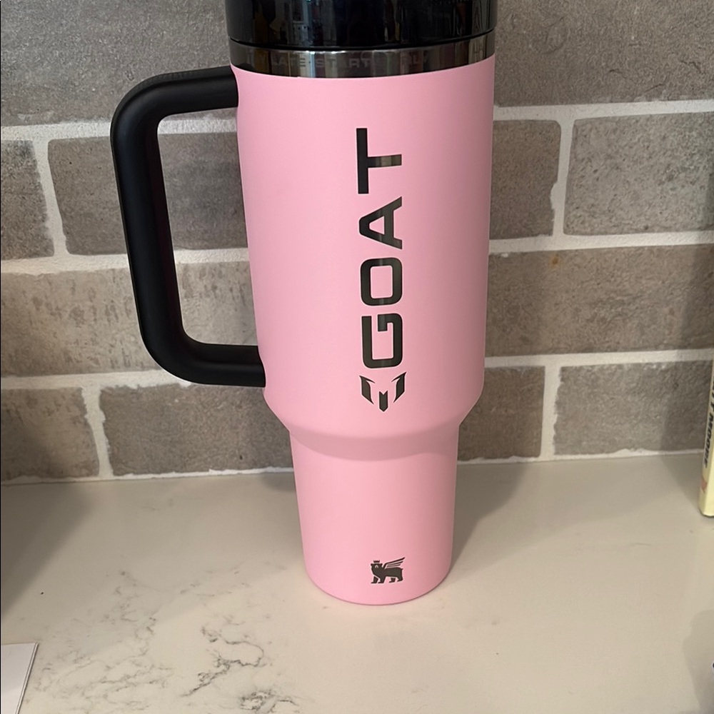 Stanley Pink Travel Mug with Black Lid